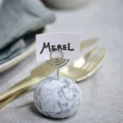 New CASA MARBLE Porte-nom Blanc
