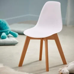 Discount CASA MATHIAS Chaise Pour Enfants Blanc, Naturel