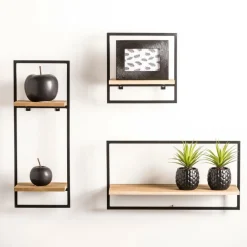 Online CASA MIX&MATCH Étagère à Suspendre Noir, Naturel