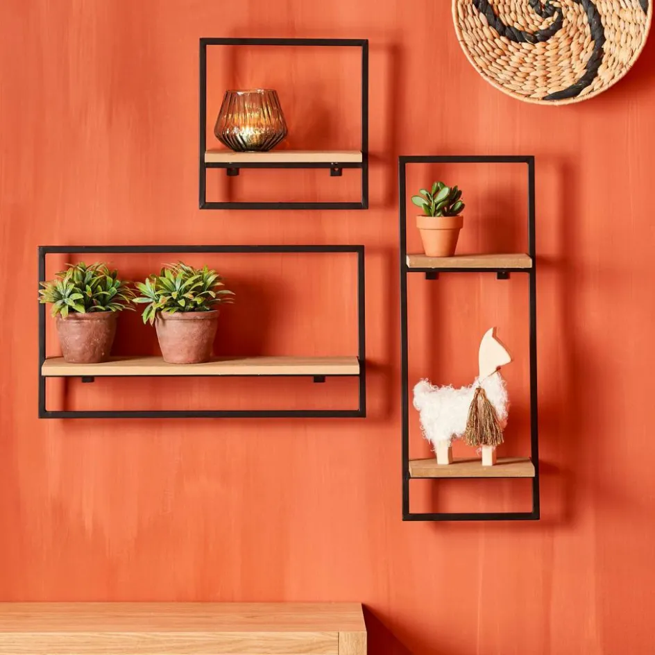 Online CASA MIX&MATCH Étagère à Suspendre Noir, Naturel