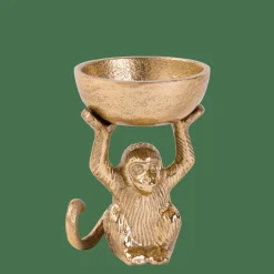 Outlet CASA MONKEY Support Bougie Chauffe-plat Doré