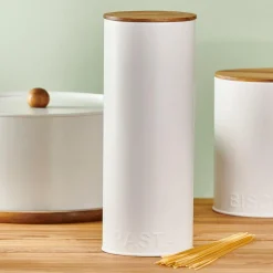 New CASA NAGINI Boîte Conservation Pour Pâtes Blanc, Naturel