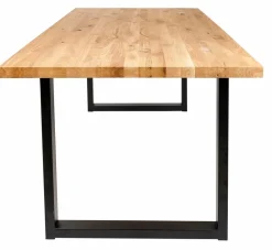 Clearance CASA NEW OAK Table à Manger Avec Pieds U En Métal