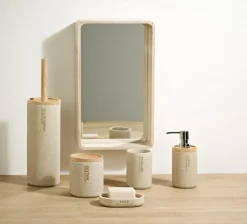 CASA NEW RESIN Brosse WC Avec Support Naturel