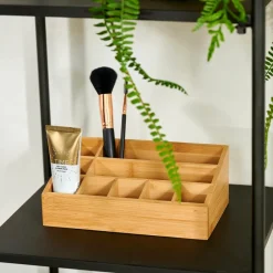 Outlet CASA ORGANOO Porte-cotons-tiges Transparent, Naturel