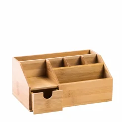 Outlet CASA ORGANOO Porte-cotons-tiges Transparent, Naturel