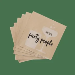 Discount CASA PARTY PEOPLE Set De 20 Serviettes Beige
