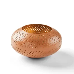 Hot CASA PERFORATO Support Bougie Chauffe-plat Blanc