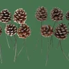 Discount CASA PINECONE Pommes De Pin Set De 6 2 Couleurs Blanc, Argent