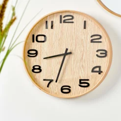 Outlet CASA PLYWOOD Horloge Murale Naturel