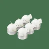 New CASA POLA 6 Bougies Chauffe-plat Ours Blanc Blanc