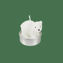 New CASA POLA 6 Bougies Chauffe-plat Ours Blanc Blanc