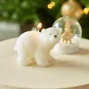 Sale CASA POLA Bougie Ours Blanc Blanc