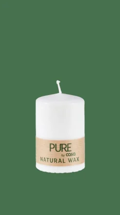 Discount CASA PURE Bougie Cylindrique Blanc