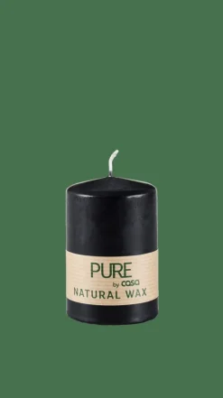 New CASA PURE Bougie Cylindrique Noir