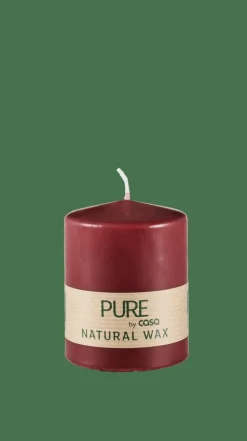 Sale CASA PURE Bougie Cylindrique Rouge Foncé