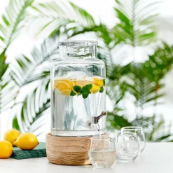 New CASA PURI Réservoir à Boisson Avec Robinet 5,5 L Transparent