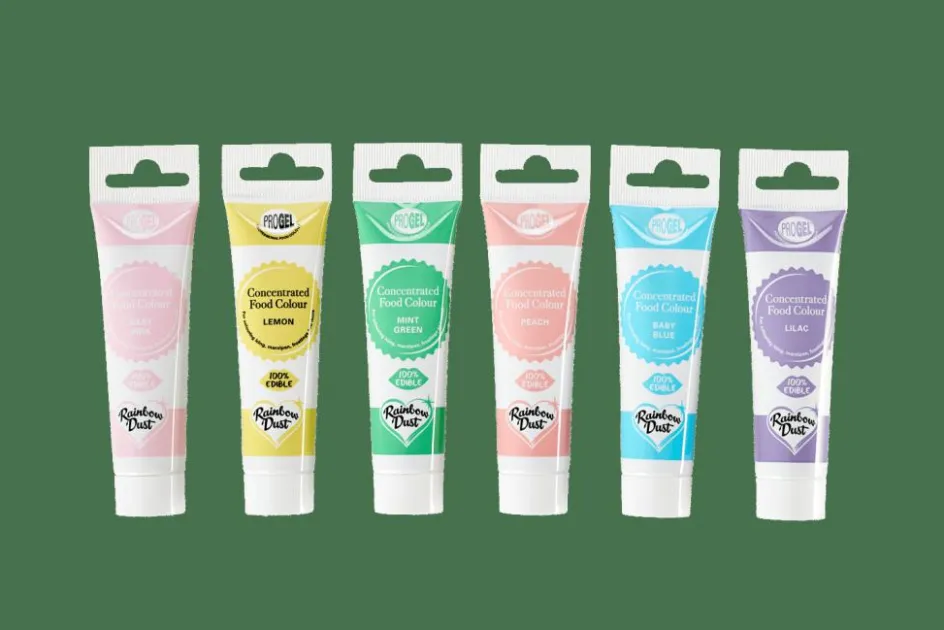 Hot CASA RAINBOWDUST 6 Gels Colorants Pâte à Sucre Couleurs Pastel Diverses Couleurs