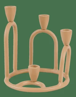 Sale CASA RINGS Bougeoir Pour 4 Bougies Brun Clair