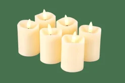 Sale CASA RUSTIC Bougies LED Set De 6 Ivoire
