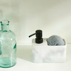 Outlet CASA SHADOW Distributeur Savon Avec éponge Noir, Blanc