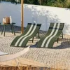 Online CASA SILVES Chaise Longue Set De 2 Kaki Ray