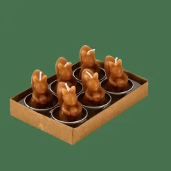 Outlet CASA SQUIRREL Bougies Chauffe-plat Set De 6 Brun