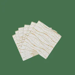 Hot CASA STARS Set De 20 Serviettes Doré