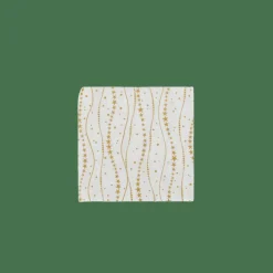 Hot CASA STARS Set De 20 Serviettes Doré