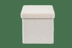 Best CASA STOR Pouf Pliable Avec Rangement Blanc