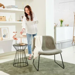 Discount CASA STRAPES Table D'appoint Noir
