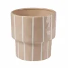 New CASA STRIPES Pot De Fleurs Sable