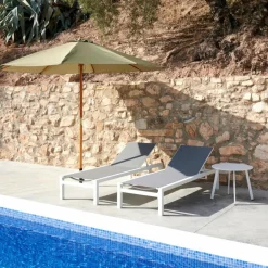 Best CASA SYDNEY Chaise Longue Set De 2 Blanc