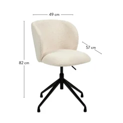 Hot CASA TATE Chaise De Bureau Blanc