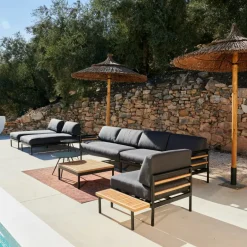 Discount CASA TEAK LUXE Chaise Longue Naturel