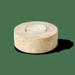 Discount CASA TRAVERTIN Support Bougie Chauffe-plat Naturel