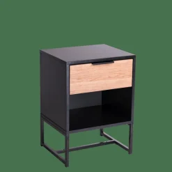 Best CASA TRENTON Table De Chevet Noir, Naturel