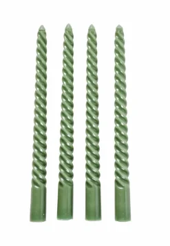 New CASA TWIST Bougies Torsadées Set De 4 Orange