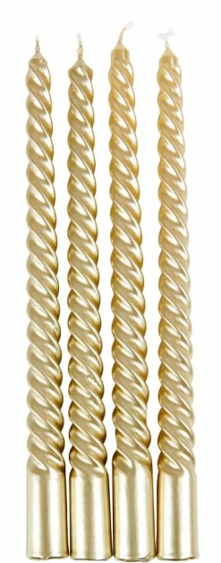 Outlet CASA TWIST Bougies Torsadées Set De 4 Rouge