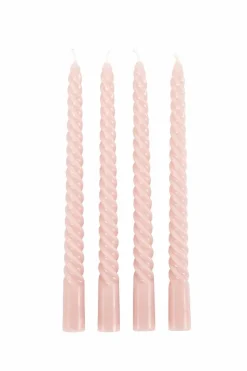 Outlet CASA TWIST Bougies Torsadées Set De 4 Rouge