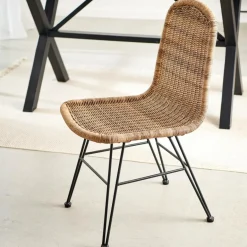 New CASA VIENNA Chaise Noir, Naturel