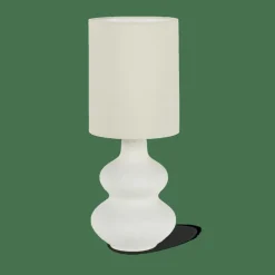 Clearance CASA WHITESTONE Lampe De Table Avec Abat-jour E27 Blanc Cassé