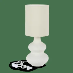 Clearance CASA WHITESTONE Lampe De Table Avec Abat-jour E27 Blanc Cassé