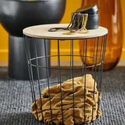 Online CASA WIRE Table D'appoint Noir, Naturel