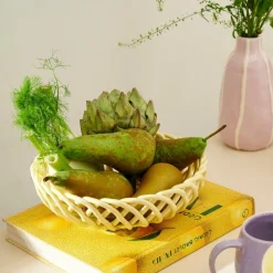 Online CASA WOVY Plat à Fruits Jaune Clair