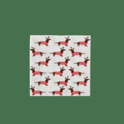Discount CASA X-MAS DOG Set De 20 Serviettes Multicolore