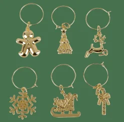 Best CASA X-MAS GLAM Marque Verre Set De 6 Doré