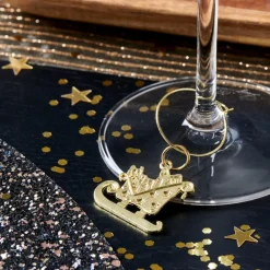 Best CASA X-MAS GLAM Marque Verre Set De 6 Doré