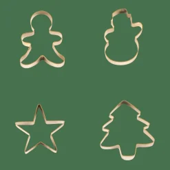 Sale CASA X-MAS GOLD Emporte-pièces Set De 4 Doré