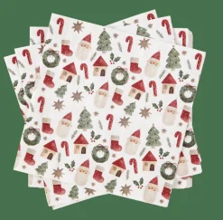 Discount CASA X-MAS VIBE Set De 20 Serviettes Multicolore